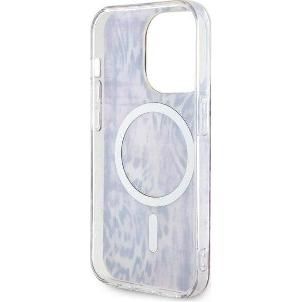 Guess Guess Leopard MagSafe - Etui iPhone 14 Pro (Różowy)