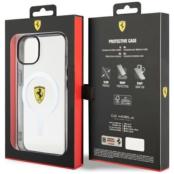 Ferrari Ferrari Outline Magsafe - Etui iPhone 14 Plus (Przezroczysty)