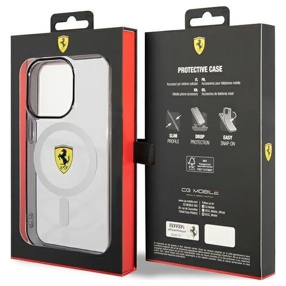 Ferrari Ferrari Outline Magsafe - Etui iPhone 14 Pro Max (Przezroczysty)