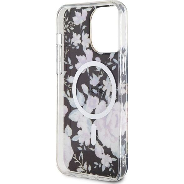 Guess Guess Flower MagSafe - Etui iPhone 14 Pro Max (Czarny)