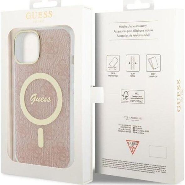 Guess Guess 4G MagSafe - Etui iPhone 14 (Różowy)
