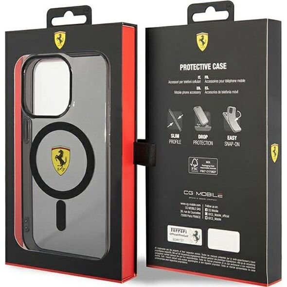 Ferrari Ferrari Translucent MagSafe - Etui iPhone 14 Pro (Czarny)