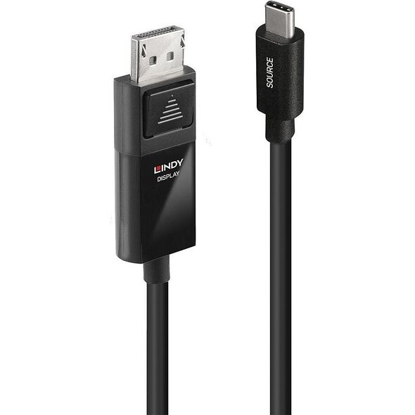 Kabel USB Lindy USB-C - DisplayPort 1 m Czarny (43341)