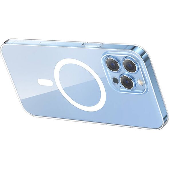 Baseus Etui ochronne Baseus Magnetic Crystal Clear do iPhone 13 Pro (transparentne) + szkło hartowane + zestaw czyszczący
