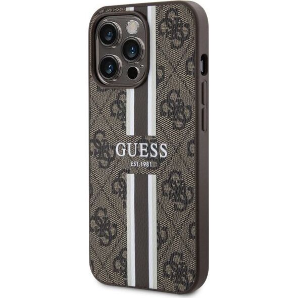 Guess Etui Guess GUHMP13XP4RPSW Apple iPhone 13 Pro Max brązowy/brown hardcase 4G Printed Stripes MagSafe