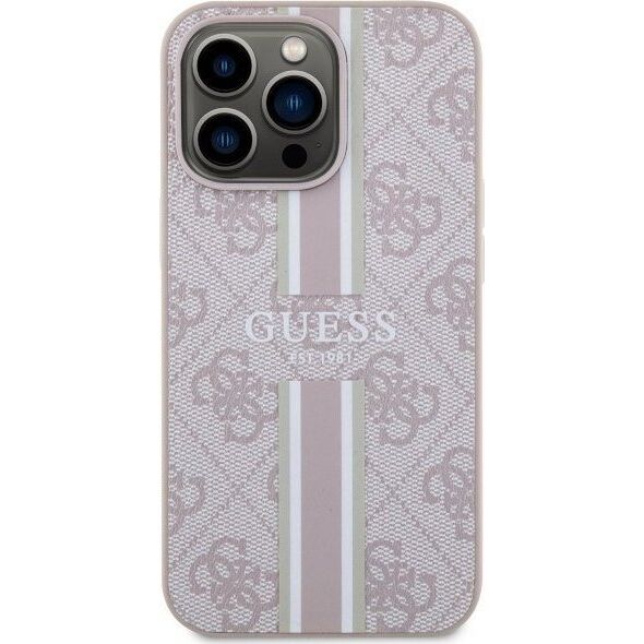 Guess Etui Guess GUHMP13LP4RPSP Apple iPhone 13/13 Pro różowy/pink hardcase 4G Printed Stripes MagSafe