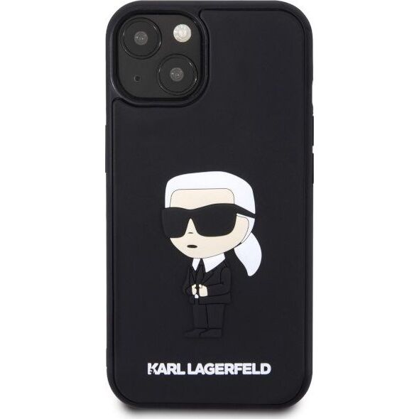 Karl Lagerfeld Etui Karl Lagerfeld KLHCP14M3DRKINK Apple iPhone 14 Plus czarny/black hardcase Rubber Ikonik 3D