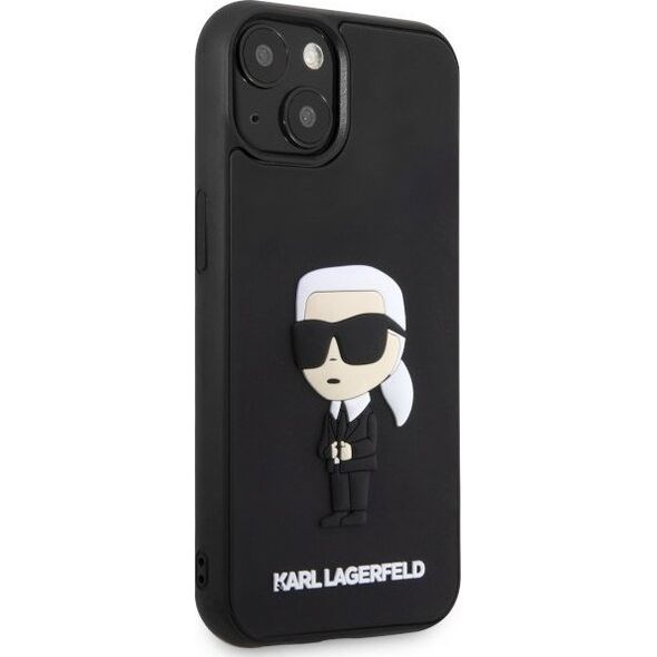 Karl Lagerfeld Etui Karl Lagerfeld KLHCP14M3DRKINK Apple iPhone 14 Plus czarny/black hardcase Rubber Ikonik 3D