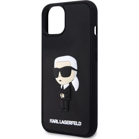 Karl Lagerfeld Etui Karl Lagerfeld KLHCP14M3DRKINK Apple iPhone 14 Plus czarny/black hardcase Rubber Ikonik 3D