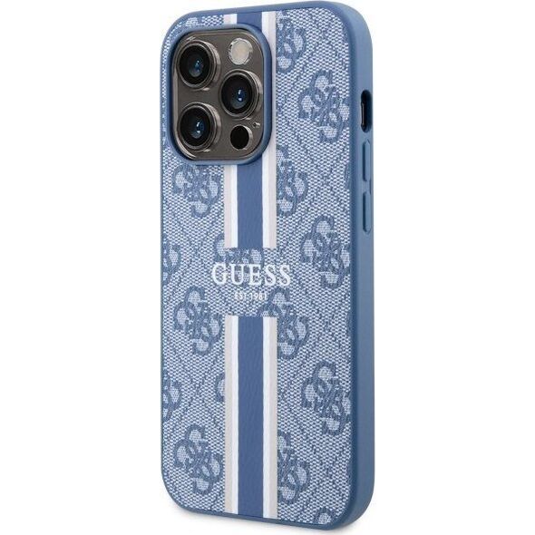 Guess Etui Guess GUHMP14LP4RPSB Apple iPhone 14 Pro niebieski/blue hardcase 4G Printed Stripes MagSafe