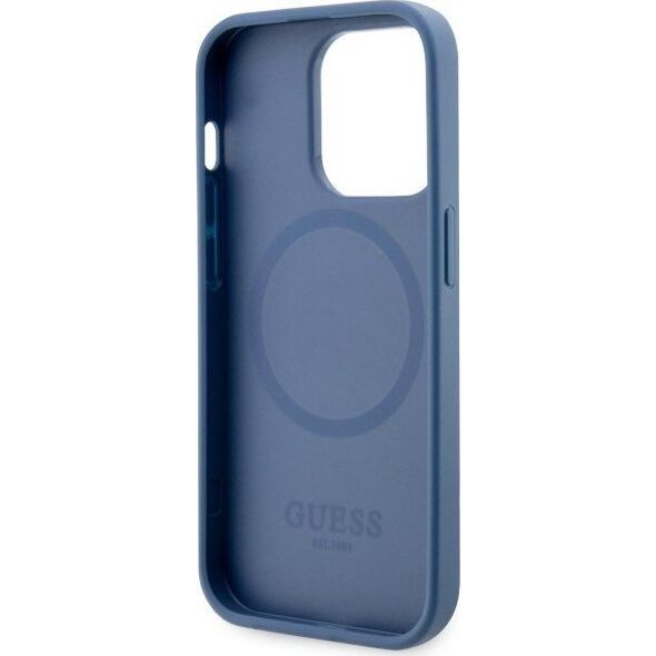 Guess Etui Guess GUHMP14LP4RPSB Apple iPhone 14 Pro niebieski/blue hardcase 4G Printed Stripes MagSafe