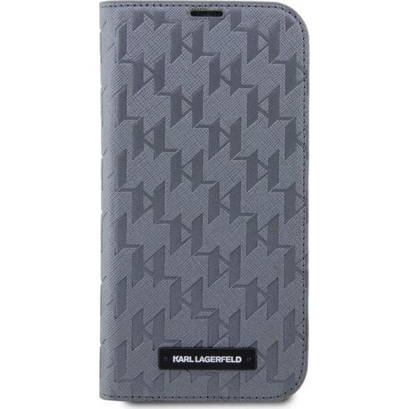 Karl Lagerfeld Etui Karl Lagerfeld KLBKP14SSAKLHPG Apple iPhone 14 bookcase srebrny/silver Saffiano Monogram