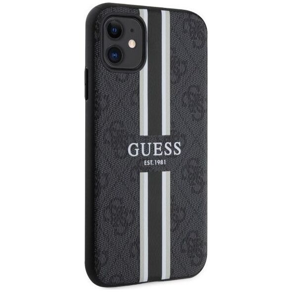 Guess Etui Guess GUHMN61P4RPSK Apple iPhone 11/XR czarny/black hardcase 4G Printed Stripes MagSafe