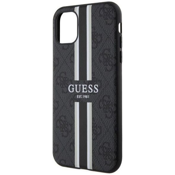 Guess Etui Guess GUHMN61P4RPSK Apple iPhone 11/XR czarny/black hardcase 4G Printed Stripes MagSafe