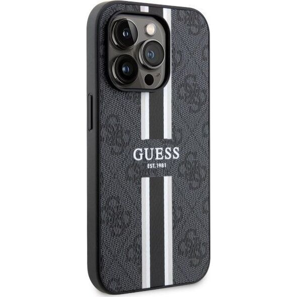 Guess Etui Guess GUHMP14LP4RPSK Apple iPhone 14 Pro czarny/black hardcase 4G Printed Stripes MagSafe
