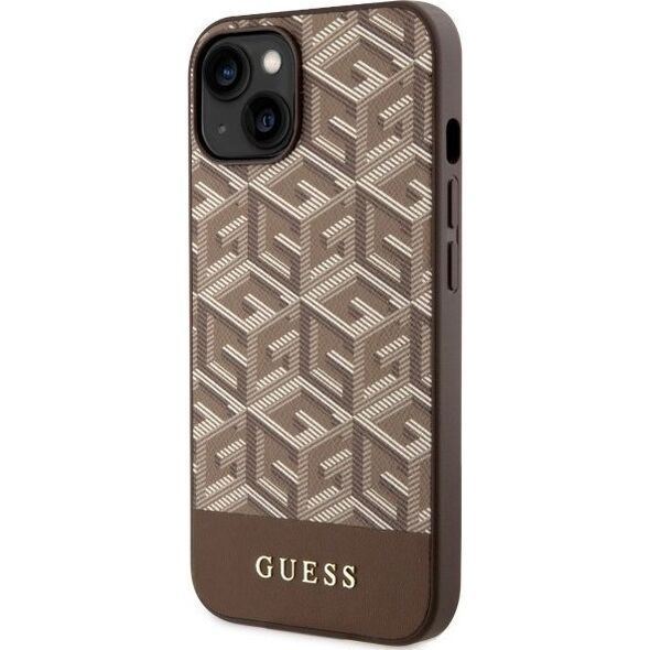 Guess Etui Guess GUHMP14MHGCFSEW Apple iPhone 14 Plus brązowy/brown hard case GCube Stripes MagSafe