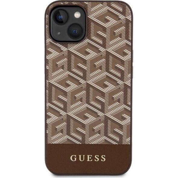 Guess Etui Guess GUHMP14MHGCFSEW Apple iPhone 14 Plus brązowy/brown hard case GCube Stripes MagSafe
