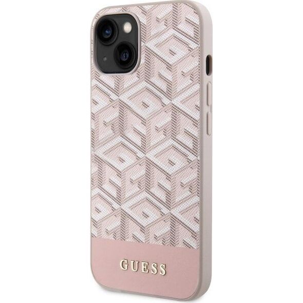 Guess Etui Guess GUHMP14MHGCFSEP Apple iPhone 14 Plus różowy/pink hard case GCube Stripes MagSafe