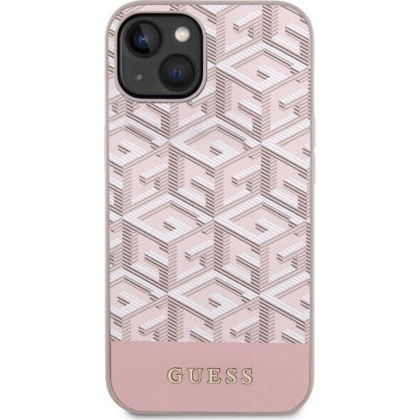 Guess Etui Guess GUHMP14MHGCFSEP Apple iPhone 14 Plus różowy/pink hard case GCube Stripes MagSafe