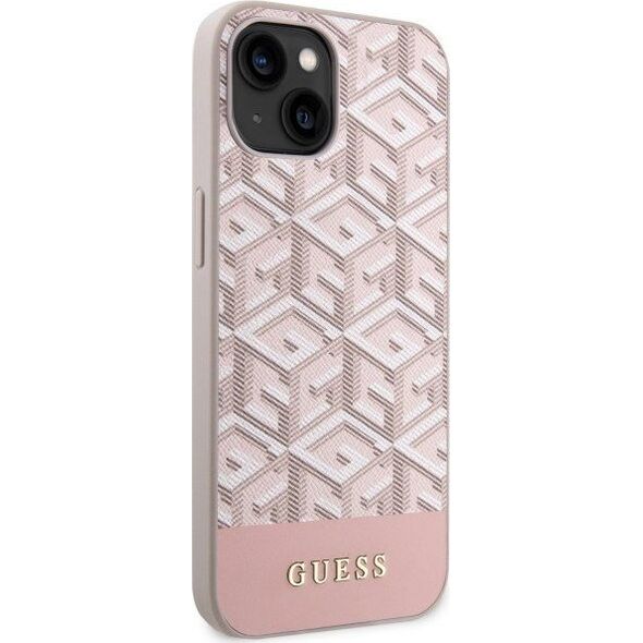 Guess Etui Guess GUHMP14MHGCFSEP Apple iPhone 14 Plus różowy/pink hard case GCube Stripes MagSafe