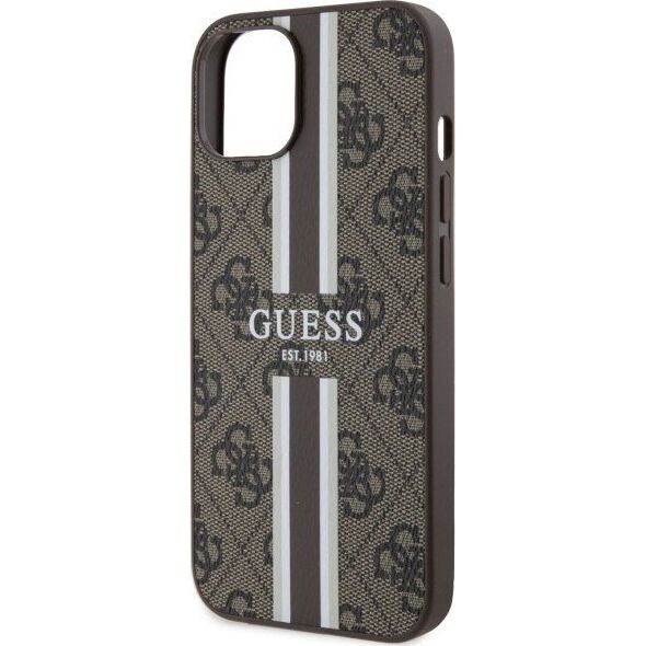 Guess Etui Guess GUHMP14MP4RPSW Apple iPhone 14 Plus brązowy/brown hardcase 4G Printed Stripes MagSafe