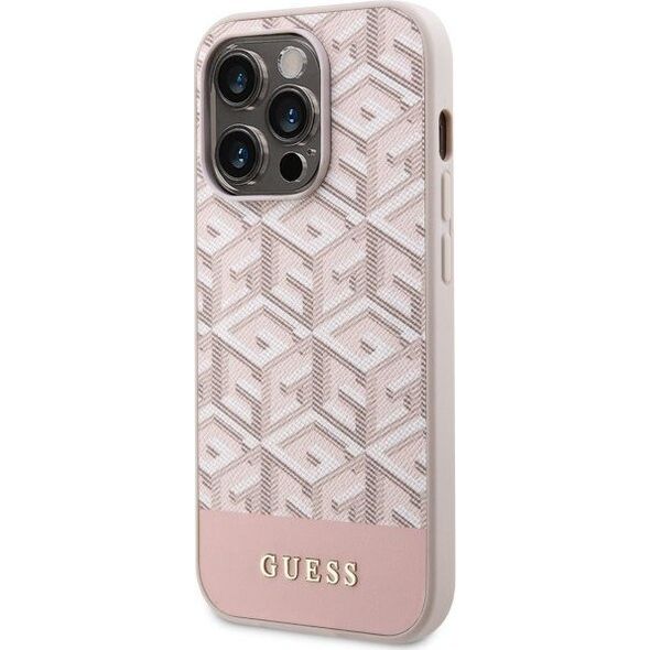 Guess Etui Guess GUHMP14XHGCFSEP Apple iPhone 14 Pro Max różowy/pink hard case GCube Stripes MagSafe