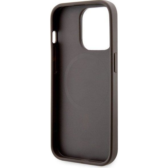 Guess Etui Guess GUHMP14XP4RPSW Apple iPhone 14 Pro Max brązowy/brown hardcase 4G Printed Stripes MagSafe