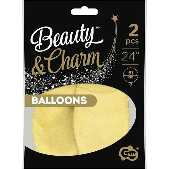 GoDan Balony Beauty&Charm makaronowe waniliowe 61cm 2szt