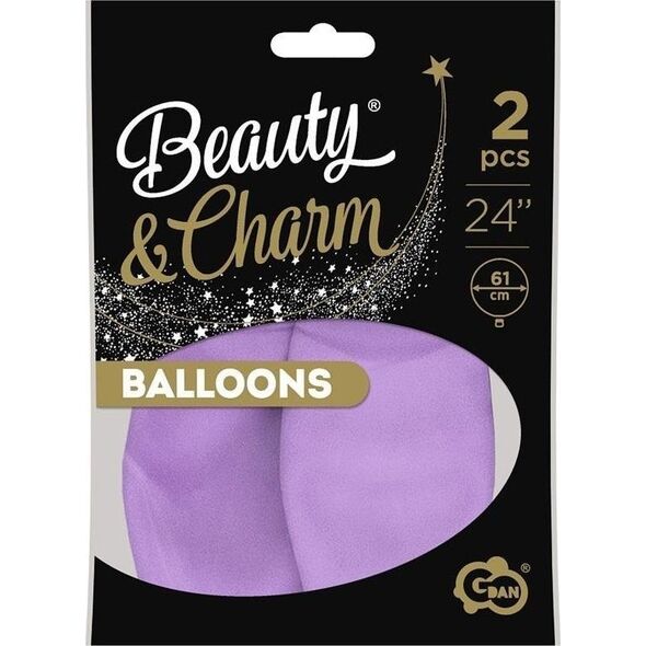 GoDan Balony Beauty&Charm makaronowe lawenda 61cm 2szt