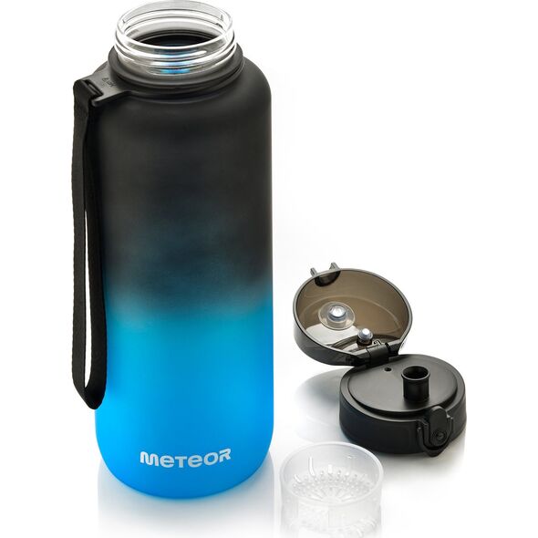 Meteor Bidon sportowy Meteor 1500 ml czarny/niebieski Uniwersalny