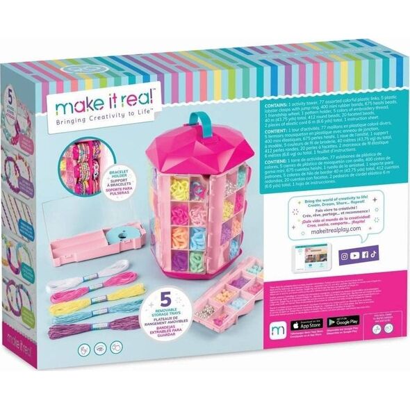 Make it real Make it Real 5w1 Activity Tower pojemnik z koralikami