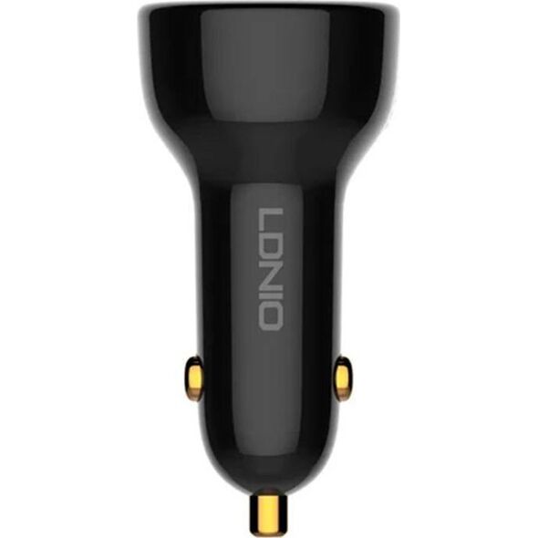 Ładowarka LDNIO Ładowarka samochodowa LDNIO C101, USB + USB-C, 100W + kabel USB-C do Lightning (czarna)