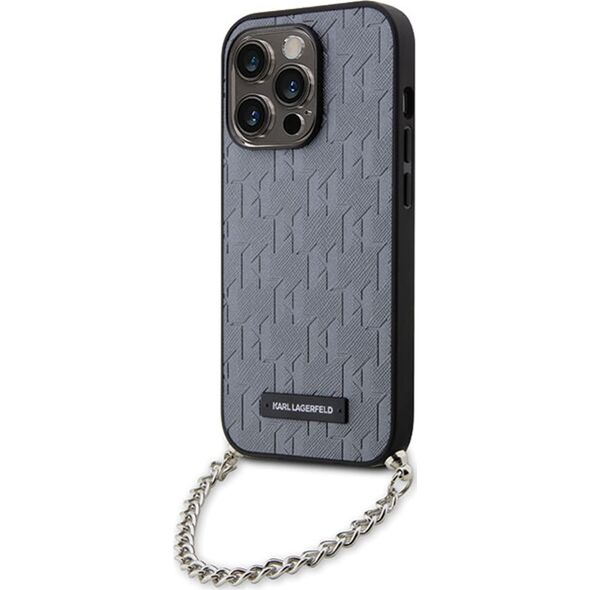 Karl Lagerfeld Etui Karl Lagerfeld KLHCP14XSACKLHPG Apple iPhone 14 Pro Max srebrny/silver hardcase Saffiano Monogram Chain