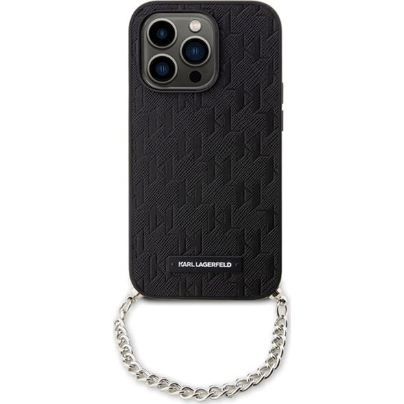 Karl Lagerfeld Etui Karl Lagerfeld KLHCP14LSACKLHPK Apple iPhone 14 Pro czarny/black hardcase Saffiano Monogram Chain