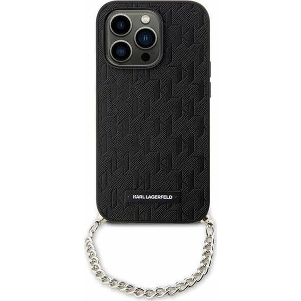 Karl Lagerfeld Etui Karl Lagerfeld KLHCP14SSACKLHPK Apple iPhone 14 czarny/black hardcase Saffiano Monogram Chain
