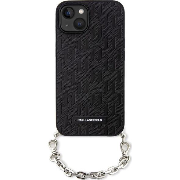 Karl Lagerfeld Etui Karl Lagerfeld KLHCP14SSACKLHPK Apple iPhone 14 czarny/black hardcase Saffiano Monogram Chain