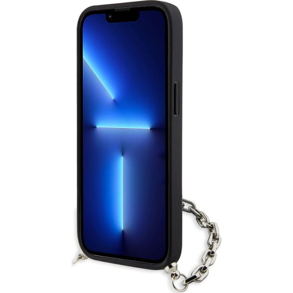 Karl Lagerfeld Etui Karl Lagerfeld KLHCP14SSACKLHPK Apple iPhone 14 czarny/black hardcase Saffiano Monogram Chain