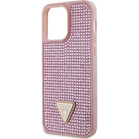 Guess Etui Guess GUHCP14XHDGTPP Apple iPhone 14 Pro Max różowy/pink hardcase Rhinestone Triangle