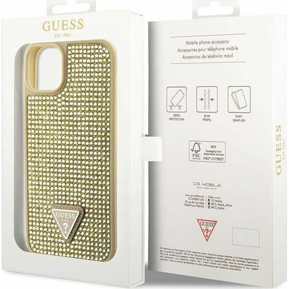 Guess Etui Guess GUHCP14MHDGTPD Apple iPhone 14 Plus złoty/gold hardcase Rhinestone Triangle