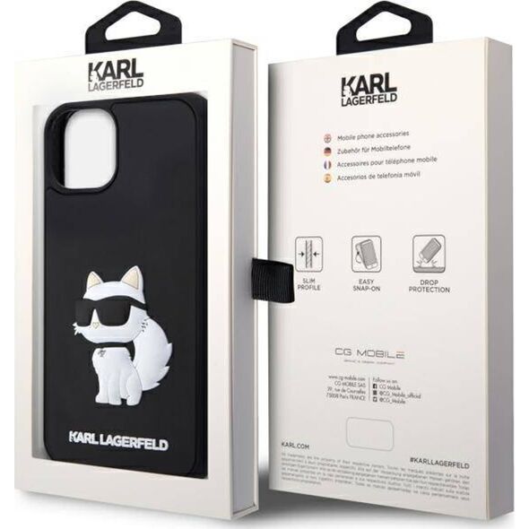 Karl Lagerfeld Karl Lagerfeld KLHCP14M3DRKHNK iPhone 14 Plus 6.7" czarny/black hardcase Rubber Choupette 3D