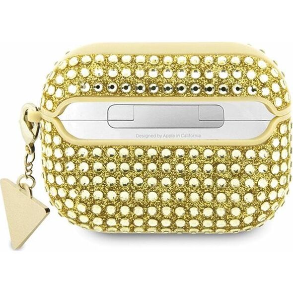 Guess Oryginalne Etui APPLE AIRPODS PRO 2 Guess Hardcase Rhinestone Triangle (GUAP2HDGTPD) złote