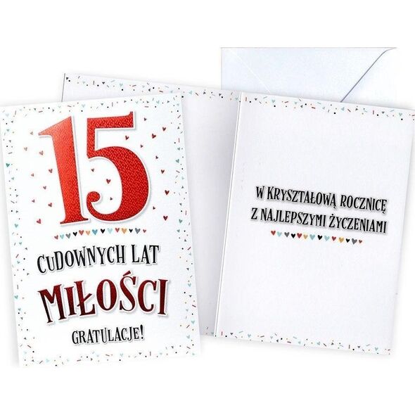 KUKARTKA KARNET V 15 ROCZNICA SLUBU V-080