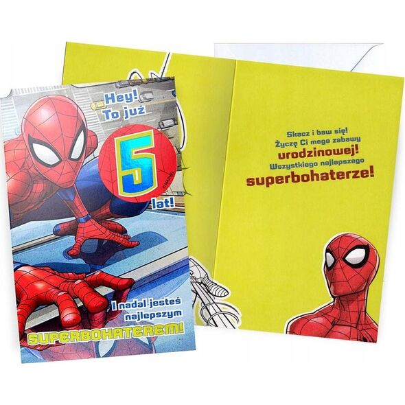 KUKARTKA KARNET DHS 5 URODZINY SPIDER MAN