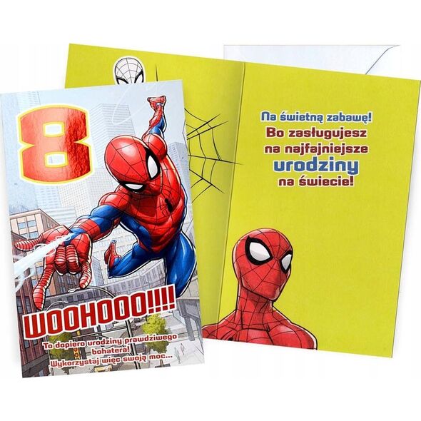 KUKARTKA KARNET DHS 8 URODZINY SPIDER MAN