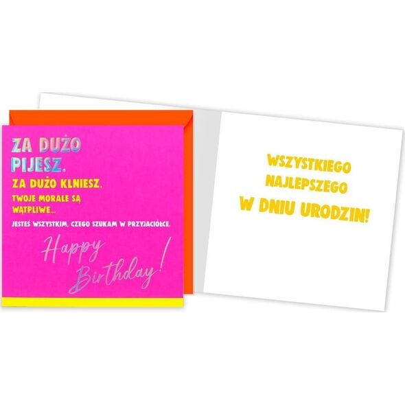 KUKARTKA KARNET QR KW URODZINY QR-008