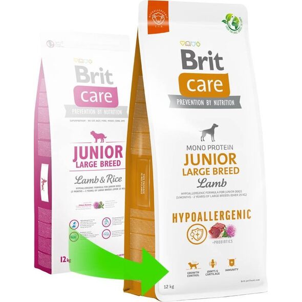 Brit Care Dog Hypoallergenic Junior Large Breed Lamb 12kg