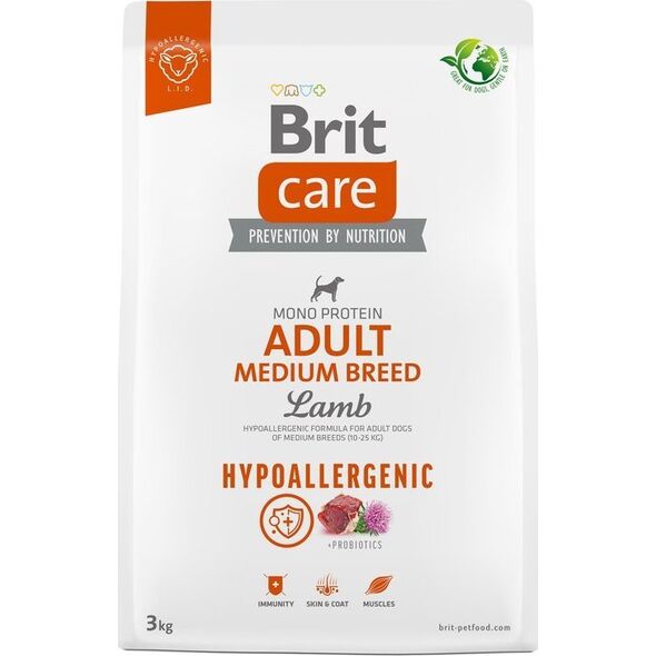Brit Karma Crae Dog Hypoallergenic Adult Medium Breed Lamb 3 kg