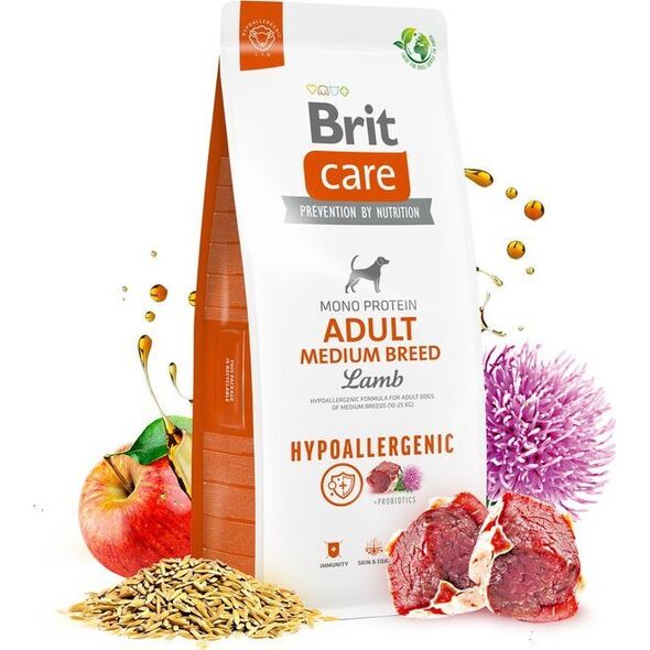 Brit Care Dog Hypoallergenic Adult Medium Breed Lamb 12kg