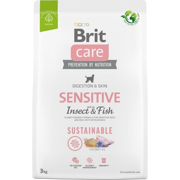Brit Sucha karma dla psa Dog Sustainable Sensitive Insect Fish 3 kg