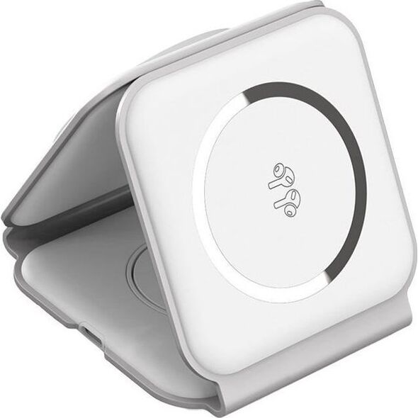 Ładowarka Choetech Magnetyczna ładowarka indukcyjna Choetech T588-F 3w1 15W (biała)